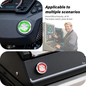 <b>Push</b> <b>Button</b> <b>Switch</b> 16mm 19mm 22mm <b>Momentary</b> Brass IP67/IP65 LED 1NO1NC NO Contact Black 3A 12V/24V for <b>Button</b> Box Control Panel - Product Image 3