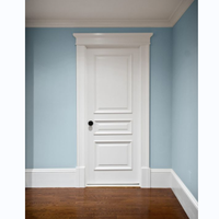 Porte intérieure moderne en bois et panneau de fibre de verre ISO9001 pour villas et maisons, étanche et ignifuge, surface finie