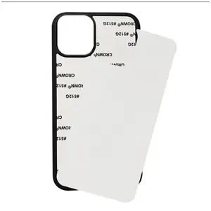 Custodia personalizzata per sublimazione in bianco di gomma 2D per iPhone 15 pro 14 TPU bordo posteriore per sublimazione custodia del telefono per iPhone 13 Pro
