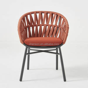 उद्यान रेस्तरां की कुर्सियां धातु स्टैकिंग कुर्सी कॉफी आराम सीटों के साथ बैठने की डिजाइन बाहरी भोजन कुर्सी - Product Image 4