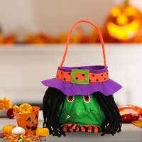 Sac fourre-tout citrouille sorcière Halloween pour enfants pour accessoires de déguisement de fête de bonbons de fête fournitures de fête décoratives
