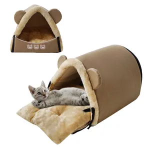 Vente en gros fabricant de maison de luxe pour chien sommeil profond maison pour animaux de compagnie canapé-lit de luxe pour chien fait à la main