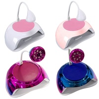 268W SUN YC-57C Pengering Kuku UV LED Gradasi Putih Pink 2 in 1 Lampu Kuku UV LED Sensor Pintar Otomatis Timer Desktop