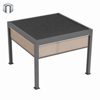 Pergola bioclimatique motorisée en aluminium de style auvent avec toit à lames orientables, imperméable pour jardin extérieur