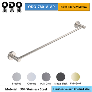 طقم أدوات حمام من الفولاذ المقاوم للصدأ <span class=keywords><strong>SUS</strong></span> 304 المصقول بالجملة، يشمل حامل المناشف وحامل ورق التواليت للفنادق والشقق - Product Image 3