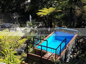 Piscine <span class=keywords><strong>Spa</strong></span> Conteneurisée Préfabriquée Portable, entièrement en miroir PVC PC, pour Glamping Adulte, Sites Panoramiques, Villas de Vacances et Gîtes - Product Image 1
