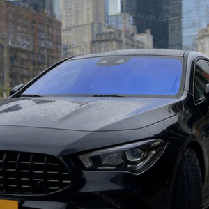 ฟิล์มลายกิ้งก่า70% หน้าต่างรถสีฟ้าช่องหน้าต่างรถยนต์สติกเกอร์พลังงานแสงอาทิตย์สีอ่อนฟอยล์ป้องกันกระจกหน้ารถ - Product Image 2