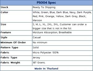 Best Women Poligan S Polo <b>Shirts</b> Micro Polyester 100% Fabric Moisture Absorption Breathable PS004 Wholesales From Thailand - Product Image 4