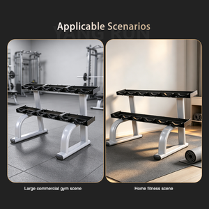 ชั้นวางดัมเบลแบบ<span class=keywords><strong>ม</strong></span>ืออาชีพ 2 ชั้น สำหรับเก็บดั<span class=keywords><strong>ม</strong></span>เบล 6 คู่ พร้อ<span class=keywords><strong>ม</strong></span>ที่วางรูปตัวยู ปรับเอียงไปข้างหน้า โครงเหล็กแข็งแรงทนทาน สำหรับห้องออกกำลังกาย - Product Image 3