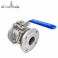 Vanne à boisseau sphérique à bride en acier inoxydable CF8M DN15-DN250 PN10-PN16, vanne d'eau manuelle