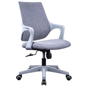 Silla de Oficina Ejecutiva Negra de Gran Tamaño, Respaldo Medio, Giratoria, para Recepción, con Altura Ajustable, Reposabrazos, Moderna, de Malla, en Oferta - Product Image 5