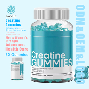 LUVVITA Gomitas de Creatina Monohidrato para el Crecimiento Muscular en Adultos, Energía para el Entrenamiento, Suplementos Deportivos - Product Image 1