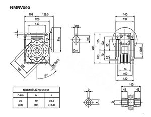 Reductor de engranaje helicoidal NMRV90 1 unids/lote + 0,75KW 750W Motor trifásico Vertical 220V 380V Brida Grande/pequeña carcasa de aluminio pequeña - Product Image 5
