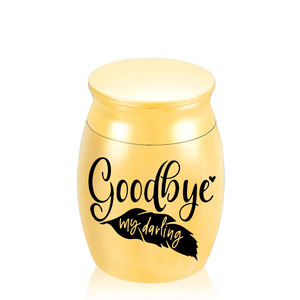 Urna <span class=keywords><strong>de</strong></span> cremación para cenizas humanas Mini urnas conmemorativas para perros Gatos Recuerdo funerario Recuerda tu amor perdido-Adiós My Darling - Product Image 3