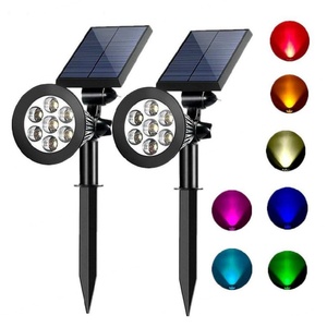 Lampes solaires décoratives d'extérieur à LED 7 couleurs, lampes de jardin solaires - Product Image 2