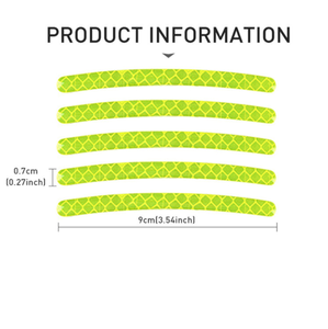 Pegatinas de Tira Reflectante Luminosa de Seguridad Vial, Llanta de Rueda de Coche, Accesorios Exteriores para Motocicleta y Bicicleta, 20 Unidades por Lote - Product Image 6