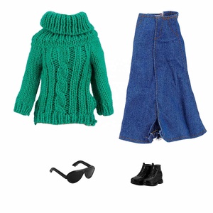 Weihnachten Neu Europa und Amerika 30CM Puppe 6 Minuten 11 Zoll Anziehpuppe Mode-Pullover Hochkragen Woll-Hoodie Babykleidung Spielzeug - Product Image 6