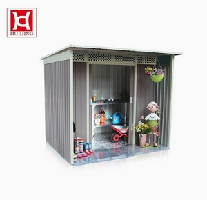 <span class=keywords><strong>Caseta</strong></span> Metálica Multifuncional 2 en 1, Color Gris, con Tragaluz, para Jardín, Almacenamiento de Herramientas - Product Image 4