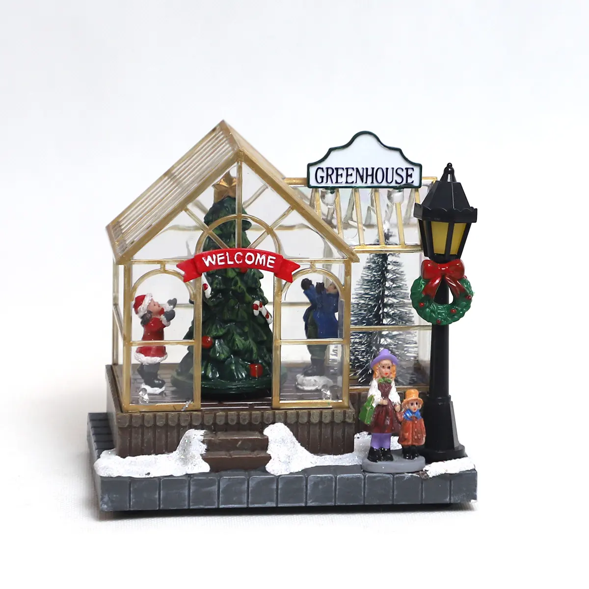 Прямая продажа от производителя, Рождественская музыкальная деревенская модель, светящиеся рождественские украшения для дома для детей, подарки на день рождения