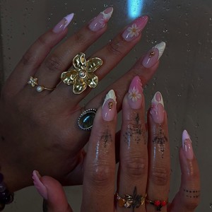 <span class=keywords><strong>Uñas</strong></span> Postizas Acrílicas <span class=keywords><strong>Adhesivas</strong></span> de Diseño de Lujo, Hechas a Mano, <span class=keywords><strong>Uñas</strong></span> Artificiales - Product Image 2