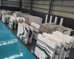 TMZ Stone ODM OEM White <b>Marble</b> Slab Polished Natural Panda White Stone for Home/Project Wall/Floor Importers in Lagos - Product Image 2