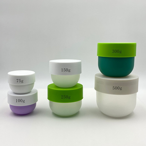 Tarro de crema de fondo redondo personalizado de 75g-500g, <span class=keywords><strong>mascarilla</strong></span> esmerilada, tarro de <span class=keywords><strong>mascarilla</strong></span> <span class=keywords><strong>para</strong></span> el <span class=keywords><strong>cabello</strong></span>, tarro dispensador colorido <span class=keywords><strong>para</strong></span> el cuidado de la piel () - Product Image 2