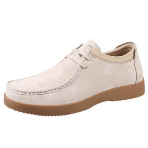 Scarpe da Guida Casual da Uomo in Camoscio Grigio Tinta Unita, Morbide, Traspiranti, Leggere, Antiscivolo, Versatili, con Lacci e Punta Tonda, Ideali per la Primavera - Product Image 5