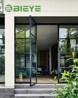 Ventanas de Aluminio Arqueadas con Doble Acristalamiento, Aislamiento Térmico Low-E, Marco Negro Moderno y Lujoso, Estilo Europeo para Villa, Resistentes al Viento