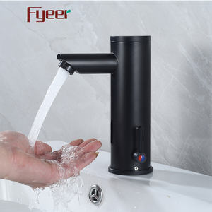 Fyeer Unique Poignée D'alimentation CC <span class=keywords><strong>Noir</strong></span> <span class=keywords><strong>Mat</strong></span> Sans Contact Automatique de Salle de bains <span class=keywords><strong>Robinet</strong></span> de Capteur - Product Image 1