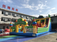 Château gonflable pour enfants, parc d'attractions gonflable sur le thème des fleurs et des légumes, parcours d'obstacles