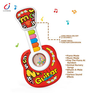 Chengji - Juguetes Musicales Eléctricos para Bebés, <span class=keywords><strong>Guitarra</strong></span> <span class=keywords><strong>de</strong></span> Juguete Multifuncional con Luces <span class=keywords><strong>de</strong></span> Colores, Instrumentos Musicales Montessori para Niños Pequeños - Product Image 2