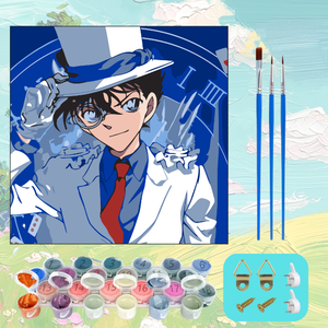 Anime Thám Tử Conan Tự Làm Kỹ Thuật Số Sơn Dầu Linen In Phòng Ngủ Trang Trí Hiện Đại Đóng Khung Trang Trí Nội Thất Bàn Chải Vuông - Product Image 2