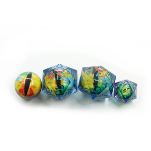 Dés à 20 faces personnalisés, grands dés polyédriques en résine, faits à la main, personnalisables pour les jeux de rô<span class=keywords><strong>le</strong></span> sur table Dungeons and Dragons - Product Image 3