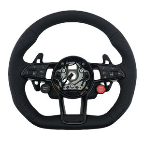 Volante Deportivo de Cuero Perforado con Botón R8, Compatible con Audi R8 - Product Image 1