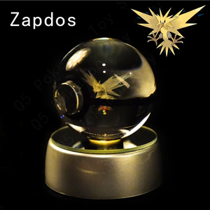 คริสตัลดรอปชิปสลัก3D แบบปรับแต่งได้ลูกโปเกมอนพร้อมฐาน LED โอปอลสำหรับเป็นของขวัญวันเกิด - Product Image 6