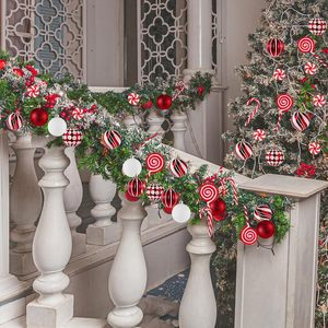Xmas Party Decor Christmas <b>Candy</b> Ornaments Christmas Lollipop <b>Candy</b> <b>Cane</b> Decor Red White Christmas <b>Candy</b> Hanging Ornaments - Product Image 4