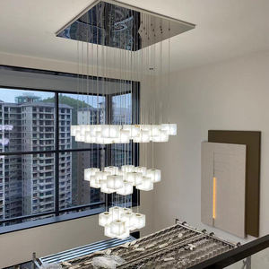 Candelabro de alabastro de estilo nórdico para sala de estar, luz colgante de piedra de alabastro redonda, iluminación de cristal de Hotel, Hogar Moderno - Product Image 2