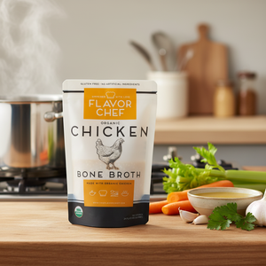 Custom Printed Food Grade Stand Up <strong>Pouch</strong> 24oz Organic Chicken Bone Broth Liquid Food <strong>Retort</strong> Packaging Bag - Product Image 1