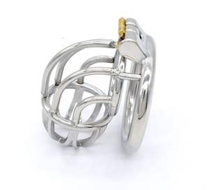 Cages de chasteté en forme de tube vertical en acier inoxydable Offres Spéciales pour hommes jouet sexuel d'entraînement - Product Image 6