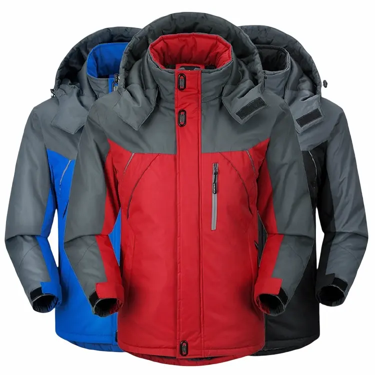 Men Winter Thick Velvet Windproof Down Coat High Quality Male Waterproof Men's Outdoor Jacket