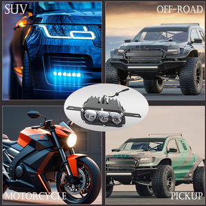 Đèn pha trước xe máy IDISON GS3 3 mắt lưới, công suất cao 65W, 6000K 3000K, thấu kính Bi-led Projector dành cho Ô tô, SUV, Xe tải, Off-road - Product Image 2