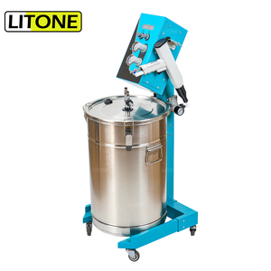 Système <span class=keywords><strong>de</strong></span> machine <span class=keywords><strong>de</strong></span> peinture électrostatique en poudre, équipement, ligne, pistolet, cabine, four, DC04 F, trémie, manuel, industriel - Product Image 1