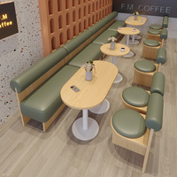 Banquettes de restaurant modernes en métal et ensemble de tables et de chaises de salle à manger d'hôtel