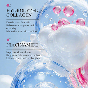 Masque en tissu KORMESIC Marque Privée 80/90ml au Collagène et Niacinamide, Éclaircissant, Anti-rides, Lissant, Non collant, Réparateur pour Mains et Pieds - Product Image 3