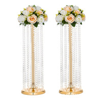 Support floral haut pour événements de mariage, décoration de style moderne, accessoires de mariage en plastique, durabilité 3-5 ans