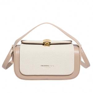 Bolsos pequeños de piel sintética con contraste de colores, bolsos minimalistas de un solo hombro, logotipo personalizado. - Product Image 1