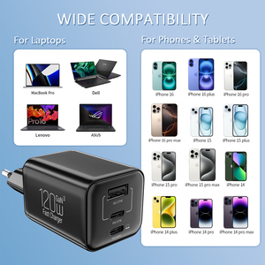 120W GAN <span class=keywords><strong>chargeur</strong></span> de voyage rapide QC3.0 PD 2C + 1A <span class=keywords><strong>chargeur</strong></span> mural USB 3 ports pour <span class=keywords><strong>Samsung</strong></span> pour iPhone montre <span class=keywords><strong>tablette</strong></span> PC ordinateur portable Protection OTP - Product Image 4