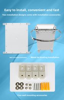 Boîtier de distribution d'alimentation étanche IP67 Weigang, couvercle gris ABS 200x100x70mm, montage mural, Chine