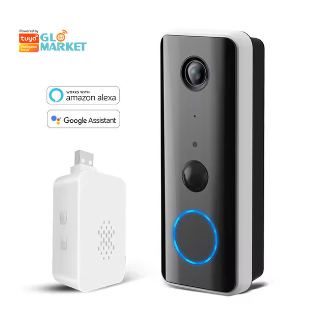 Glomarket Door Ring Video Doorbell 2020 Release 1080P HD Two Way Intercom IP65 Waterproof Tuya Smart Video Doorbell