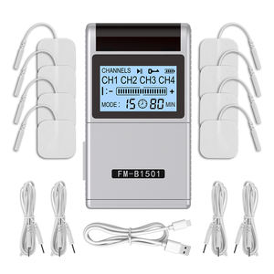 Alat terapi fisik TENS EMS 4 kanal, untuk nyeri siku dan stimulasi otot kaki - Product Image 1